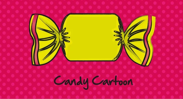 Cartoon candy square — Stock Vector