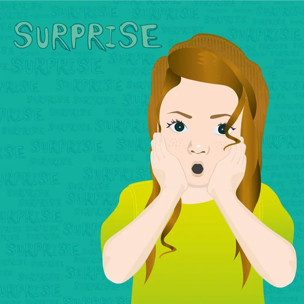 Expression of surprise — Stock Vector