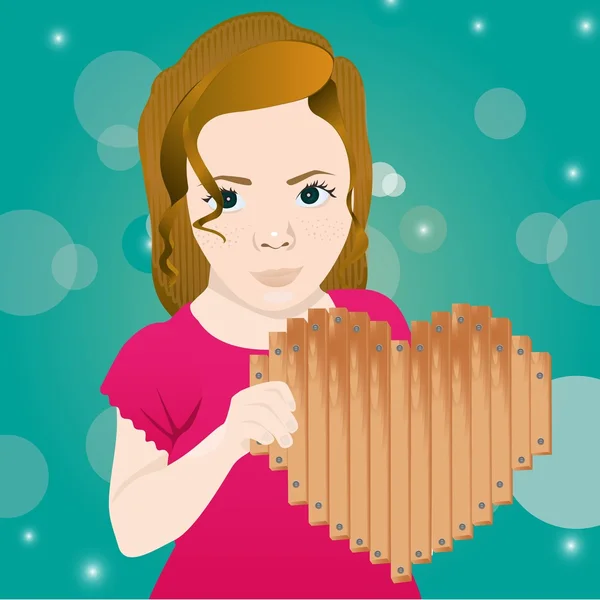 Chica con tabla de corazón — Archivo Imágenes Vectoriales
