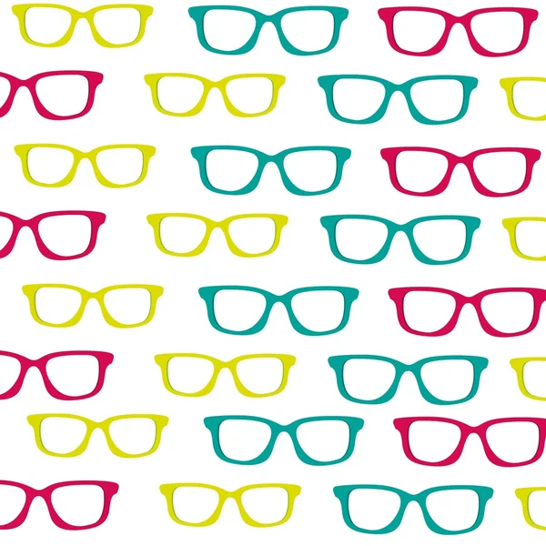 Pequenas silhuetas de óculos coloridos — Vetor de Stock