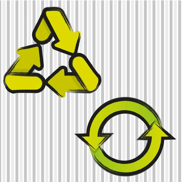 Recyklace ikony — Stockový vektor