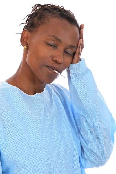 Больная африканская женщина — стоковое фото