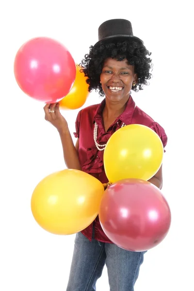 Happy African Party Girl — Stock Photo, Image