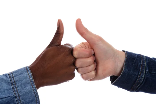 多人種の親指 — ストック写真