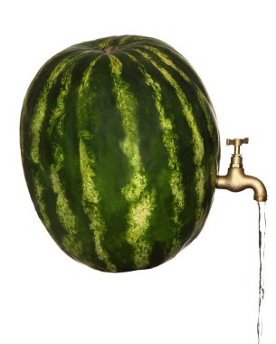 Water-Melon and Tap Concept clipart