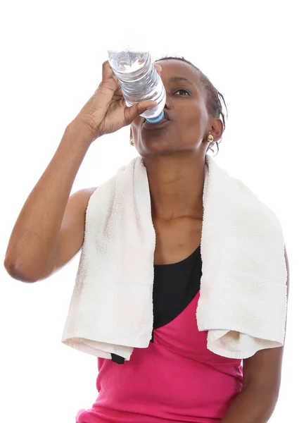 stock image African Exercise Girl Drinking Water