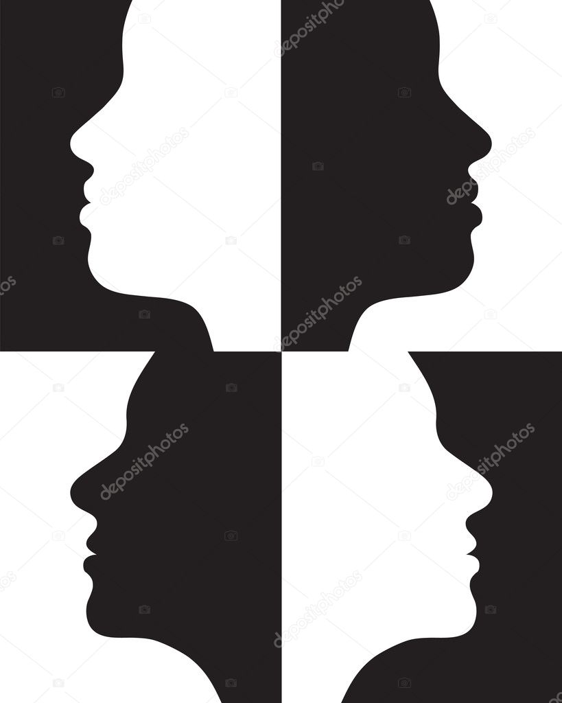 Positive and negative silhouettes