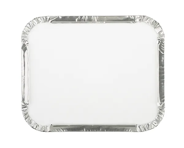 空白铝箔食品容器 图库图片