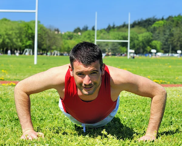 Doing situps — Stock Photo, Image