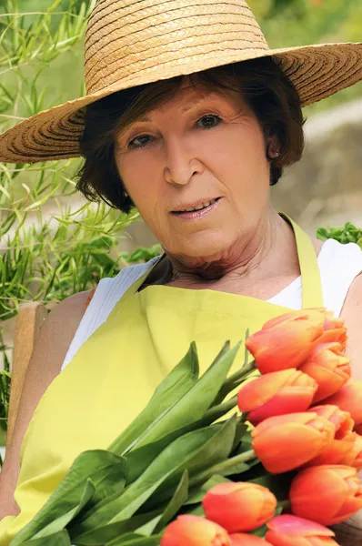 stock image Garden woman