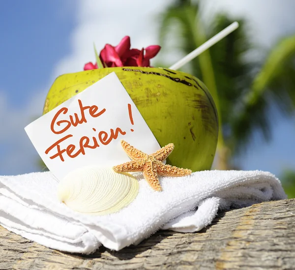 Caribe paraíso playa cocos cóctel — Foto de Stock