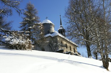 Winter church clipart