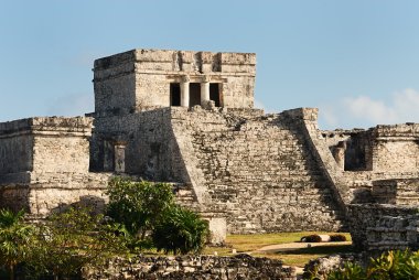 Mayan ruins of Tulum Mexico clipart