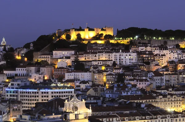 Město Lisabon v noci — Stock fotografie