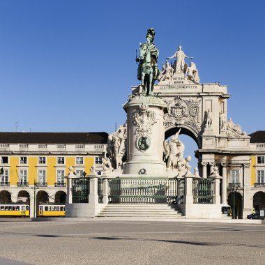 Arch of augusta in lisbon clipart