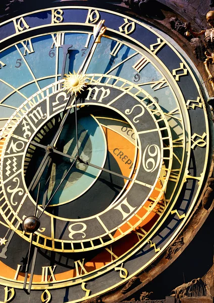 Reloj zodiacal en Praga — Foto de Stock