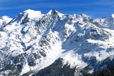 The Mont blanc, alpine mountains clipart