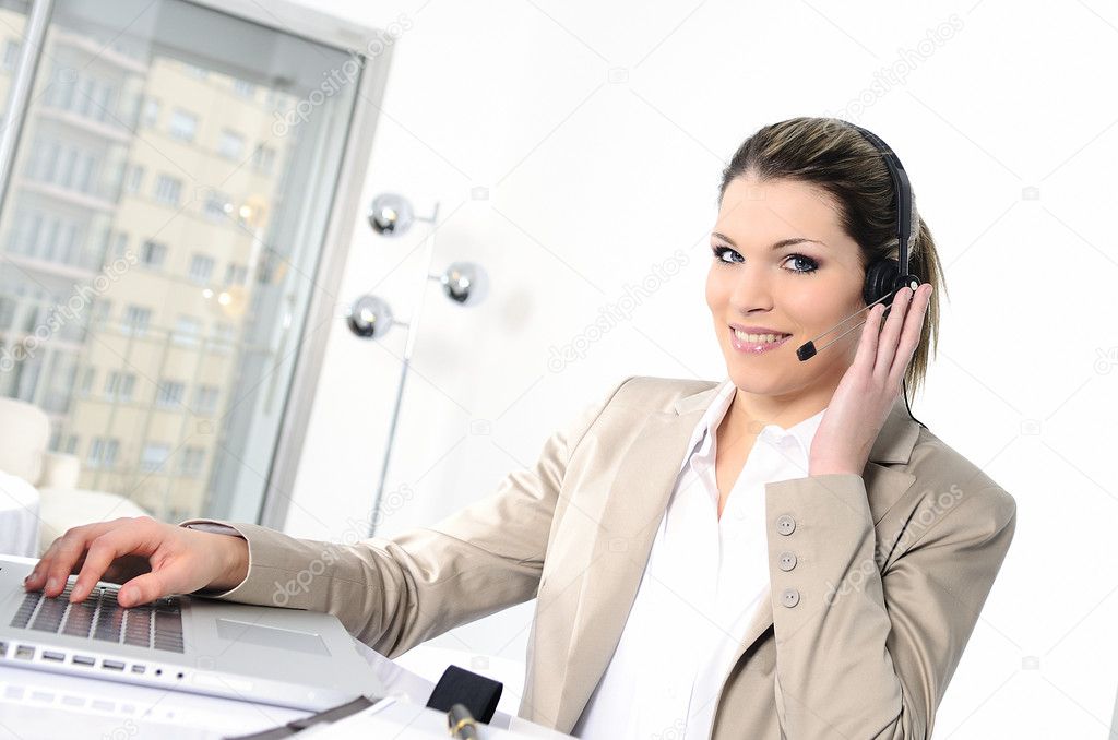 Headphones woman