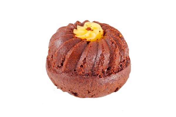 Маленькие круглые шоколадные торты — стоковое фото
