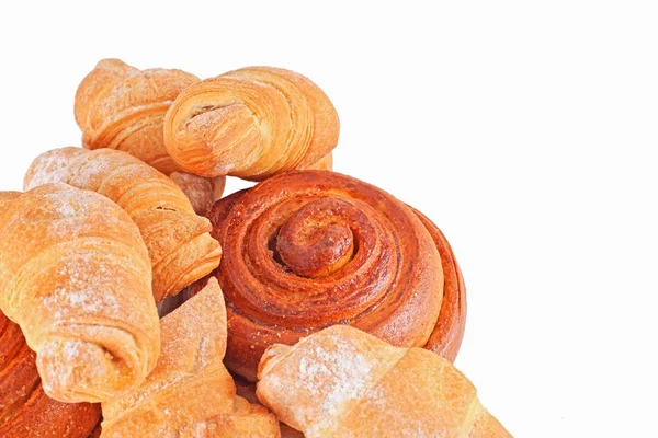 Croissants on a white — Stock Photo, Image