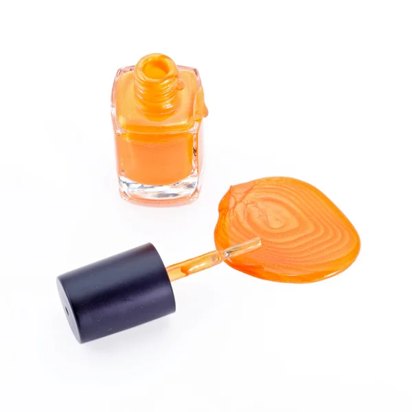 Esmalte de uñas naranja — Foto de Stock