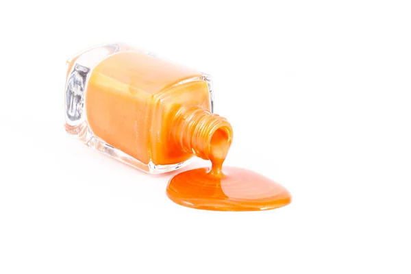 Esmalte de uñas naranja — Foto de Stock