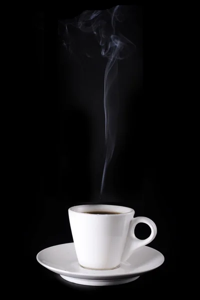 stock image White cup with hot coffee