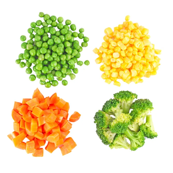 Набор различных замороженных овощей — стоковое фото
