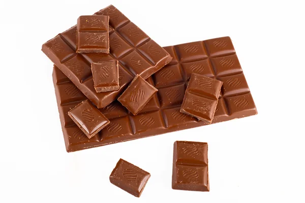 Сломанный шоколад — стоковое фото