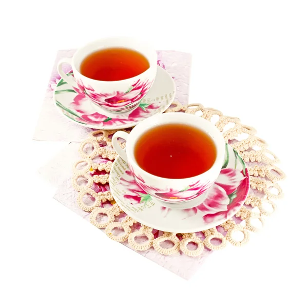 Tasses à thé et bonbons classiques — Photo