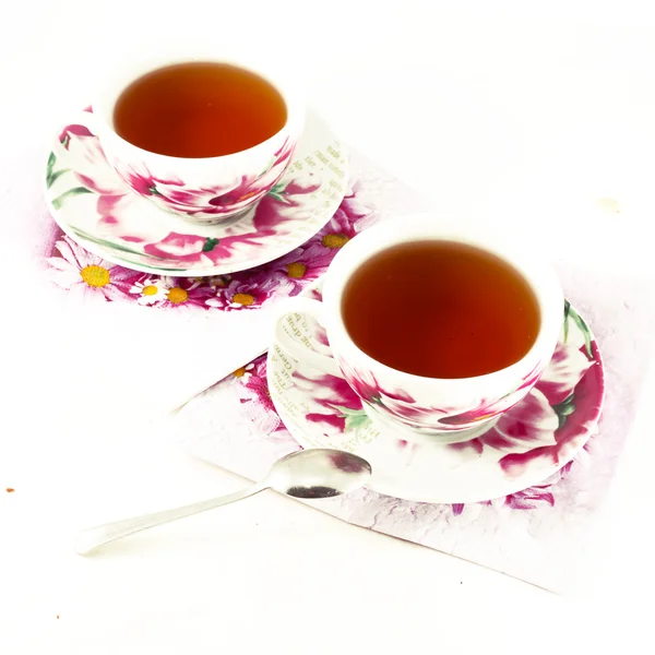 Tasses à thé et bonbons classiques — Photo
