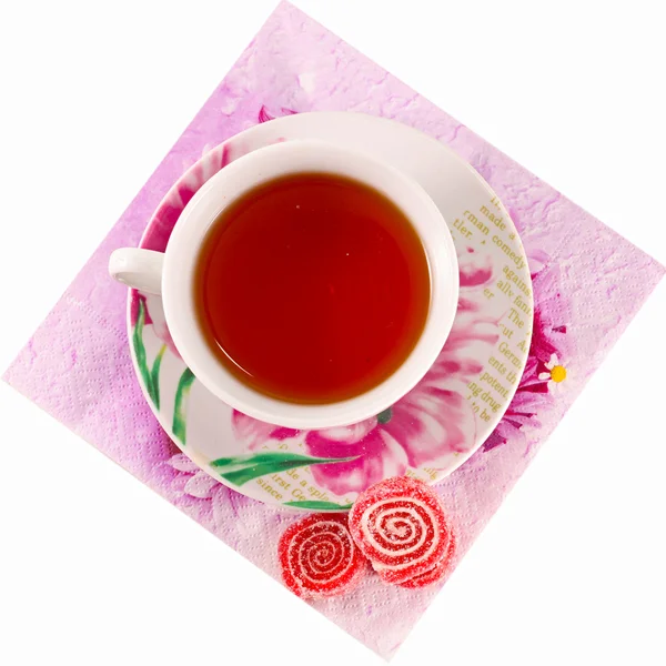 क्लासिक चाय कप और कैंडी — स्टॉक फ़ोटो, इमेज
