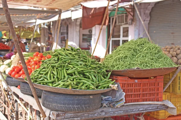 Various vegetables at vegetable market. India — Stock Photo, Image