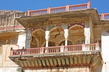 Tapınak galtaji, rajasthan, jaipur,