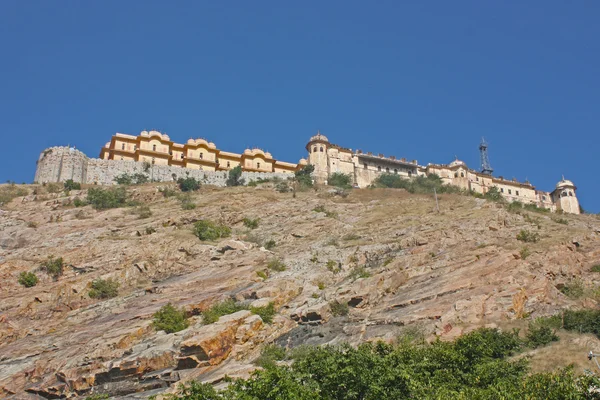 Fort nahagarh, z widokiem na miasto różowy — Zdjęcie stockowe