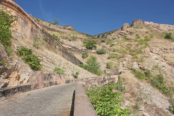 Форт Nahagarh з видом на місто рожевий — стокове фото