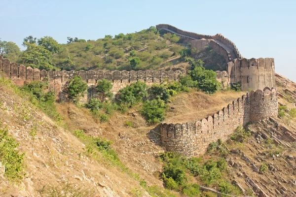 Nahagarh Fort cu vedere la orașul roz — Fotografie, imagine de stoc