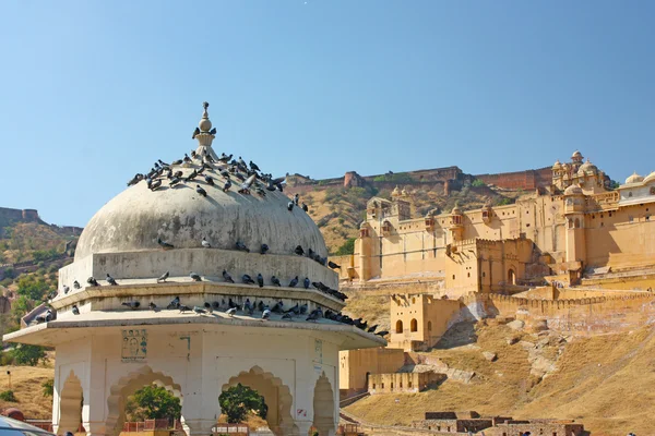 Forte de âmbar bonito perto de Jaipur — Fotografia de Stock