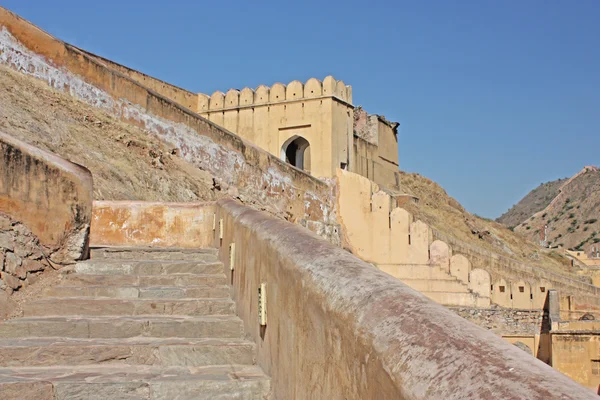 Όμορφο πορτοκαλί φρούριο κοντά σε jaipur — Φωτογραφία Αρχείου