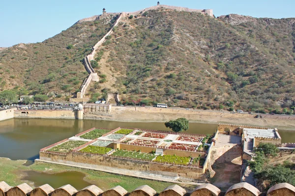 Gyönyörű Amber Fort közelében Jaipur — Stock Fotó