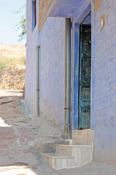 Maisons bleues de la caste hindoue brahmane — Photo