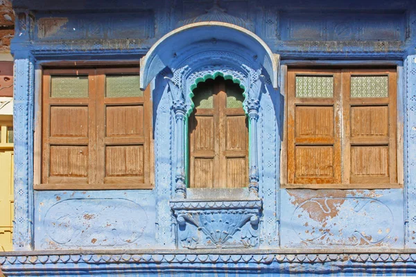Blue Houses Of The Hindu Brahmin Caste — Stock Photo, Image