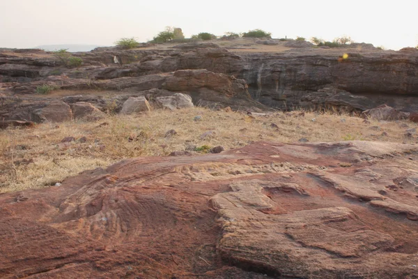 Sandstone rocks at Badami — Stock Photo, Image