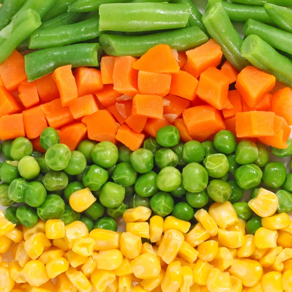 Различные замороженные овощи — стоковое фото