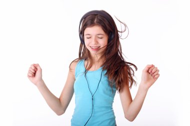 müzik güzel bir genç kız