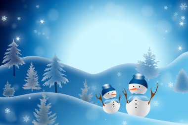 Christmas snowman background clipart