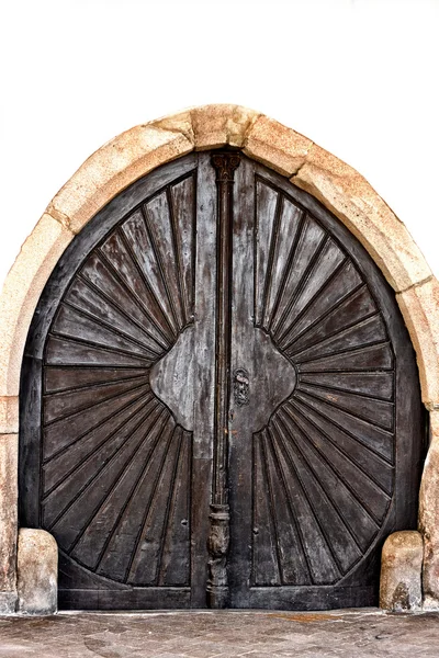 Stare drewniane poza bramy — Zdjęcie stockowe