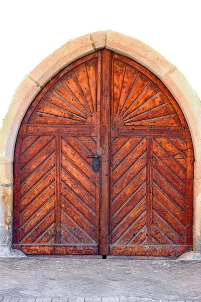 Puerta exterior de madera vieja — Foto de Stock