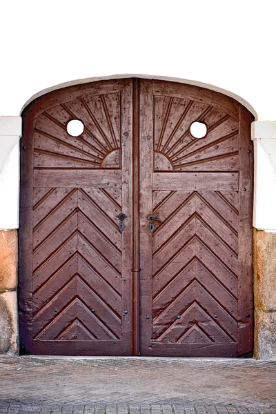 Puerta exterior de madera vieja —  Fotos de Stock