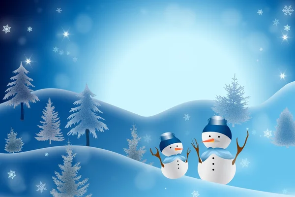 クリスマス雪だるまの背景 — ストック写真